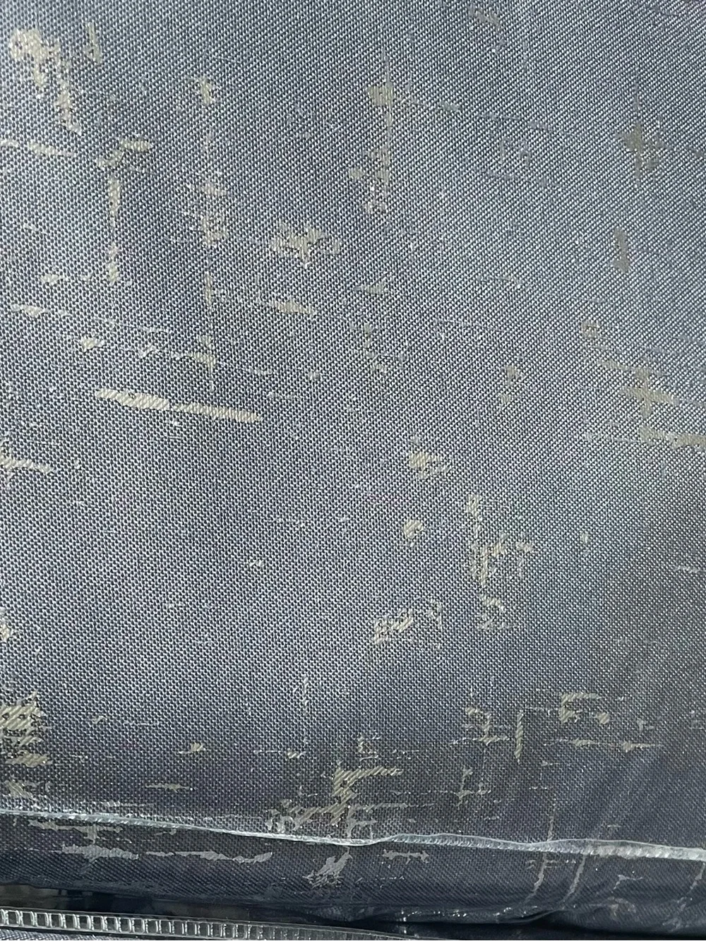 Gray Textured Decorative Curtain Panel with Distressed Accent